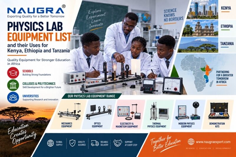 Physics Lab Equipment List and their Uses for Kenya, Ethiopia and Tanzania
