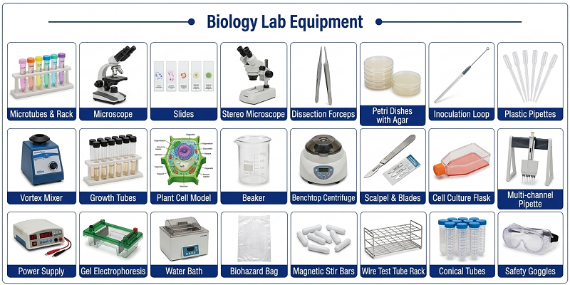 Biology Lab Equipment Chart