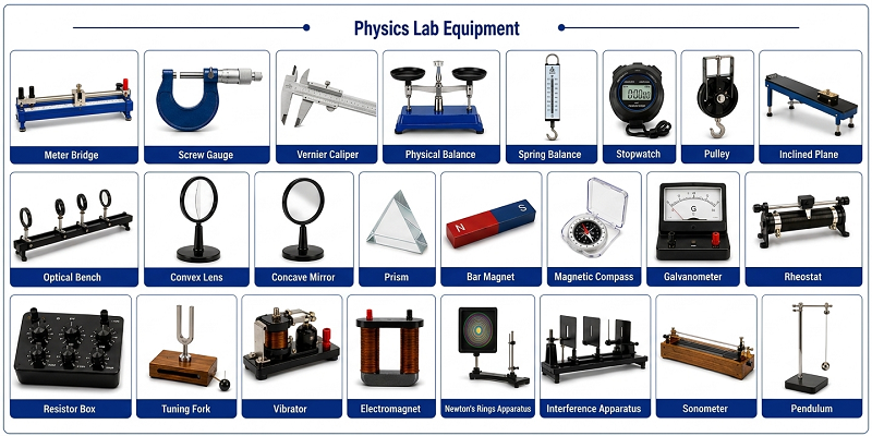 Physics Lab Equipment Chart