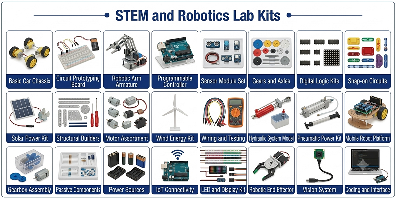 STEM and Robotics Lab Kits Chart