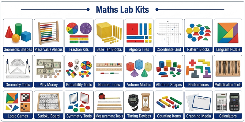 Maths Lab Kits Chart