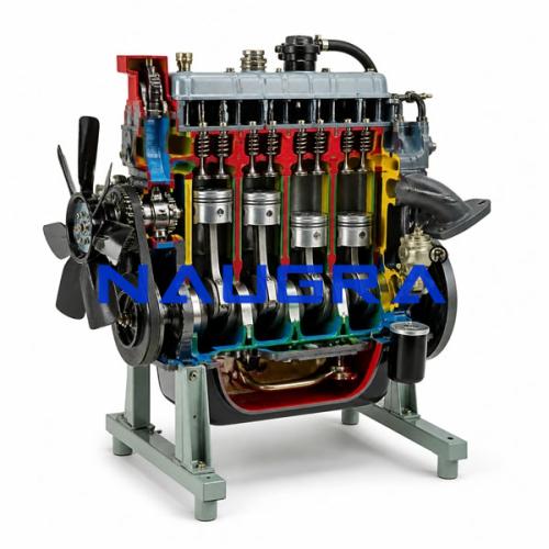 Sectional Working Model Of 4 Strokes Diesel Engine Automobile Engineering Model and Training System for engineering schools