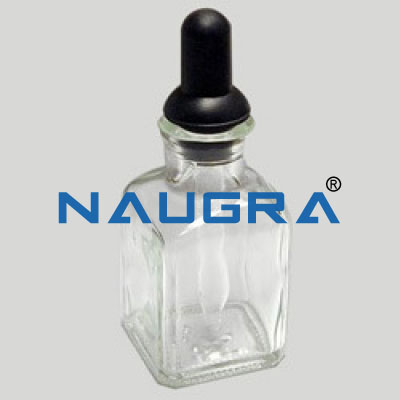 Dropping Bottle with interchangeable dropper and rubber teat for Science Lab