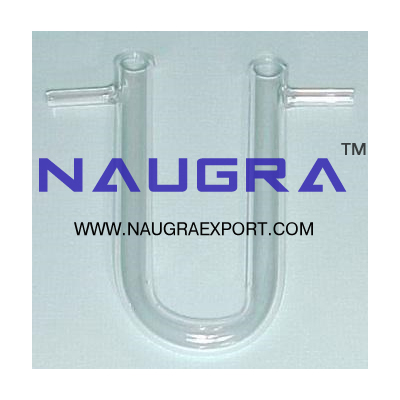Calcium Chloride Tube, U shape with side tube for Science Lab