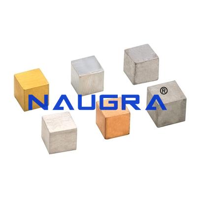 School Science Lab Metal Density Cubes Set of 6