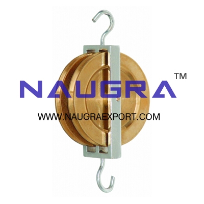 Pulley Double Parallel Brass for Physics Lab