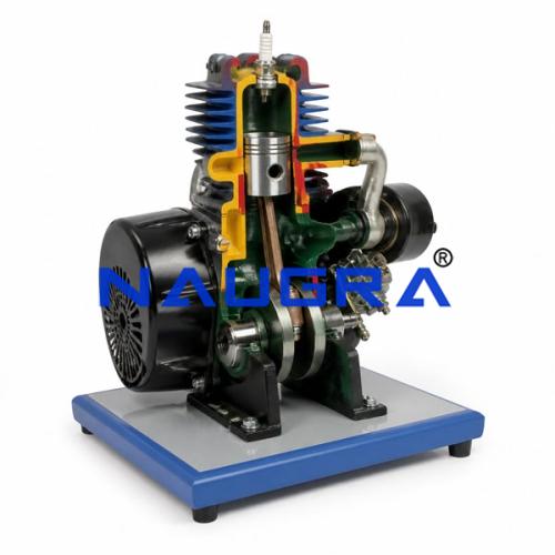 Model of 2 Strokes Petrol Engine - Heat Transfer Training Systems and Heat Lab Engine Trainers for engineering schools