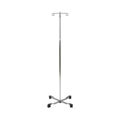 IV Stand Double Hook Metal BASE 3 Wheels