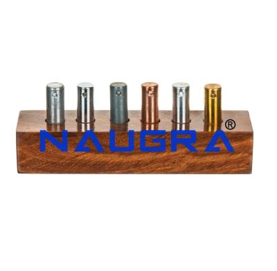 School Science Lab Metal Cylinders Set of 6