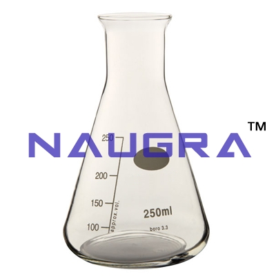 Flask Erlenmeyer narrow neck, graduated for Science Lab