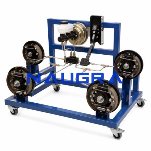 Hydraulic Brake Unit 4 Brake Drums Engineering Training Model for engineering schools
