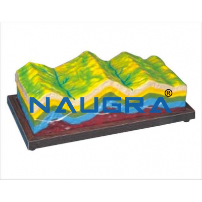 Model of Fold structure and its geomorphic evolution for Earth Science Lab