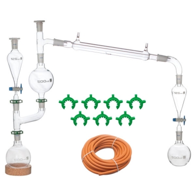 Steam distillation Kit (Glass steam Biomass Flask Essential Oil Extraction) India