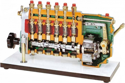 4-Stroke Diesel Engine Trainer 4-Cylinder, FWD drive, Turbofor engineering schools