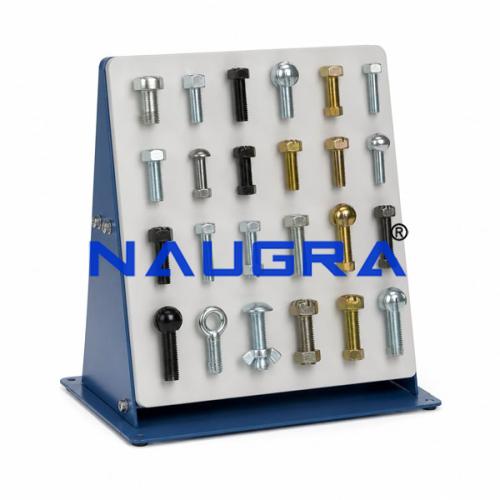 Bolts of Different Types Engineering Training Model for engineering schools