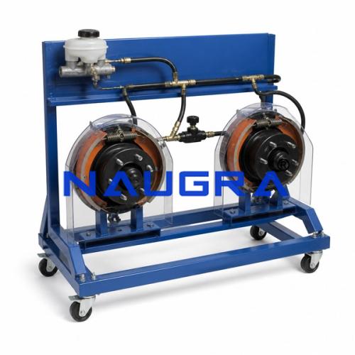 Hydraulic Brake Unit 2 Break Drums Engineering Training Model for engineering schools