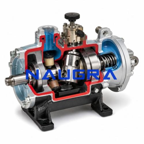 Axial Alternative Compressor Cut-Away, with Variable Displacement