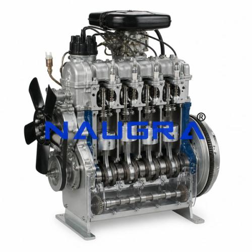 Gas Engine, 4 Cylinder, with Camshaft in the Crankcase