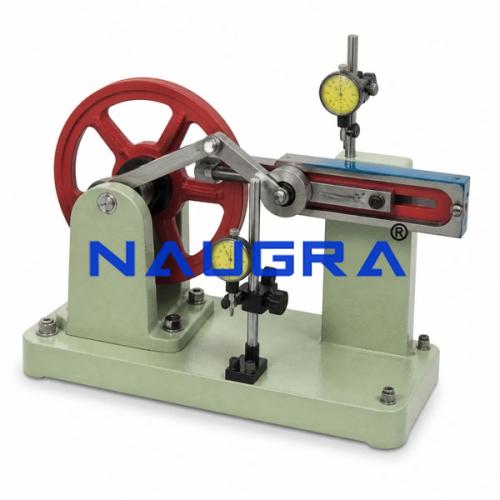 Slide Crank Mechanism With Calibrated Dials Engineering Training Model for engineering schools