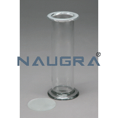 Gas Jar, with ground glass flat flange for Science Lab