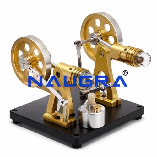 STIRLING CYCLE HOT AIR ENGINE, Twin Power