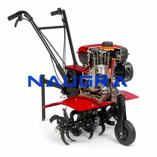 Motor Cultivator Cut-Away, Single-Cylinder Engine