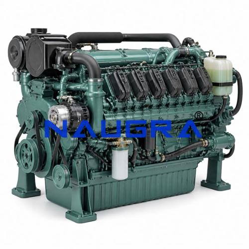 Marine Inboard Diesel Engine, 8 Cylinder, with Closed Cooling Circuit
