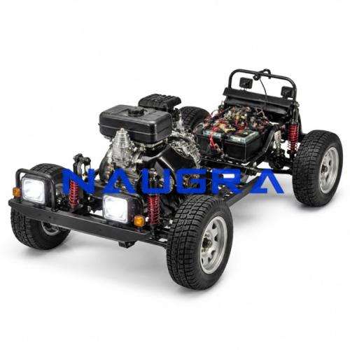 Gas Engine Chassis 4 Wheel Drive with Carburetor and Working Light System - Electrical