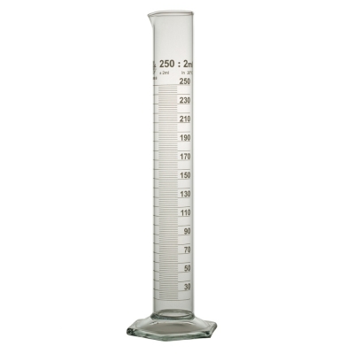 Measuring Cylinder with Hexagonal base, Class B for Science Lab