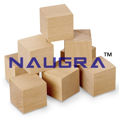 1 Inch Plain Wooden Cubes - Set of 100 for Maths Lab