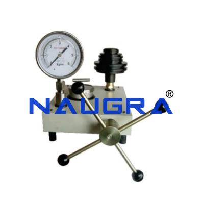 School Science Lab Dead Weight Pressure Gauge Tester