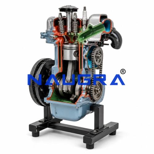 Sectional Working Model of 4 Strokes Petrol Engine - Heat Transfer Training Systems and Heat Lab Engine Trainers for engineering schools