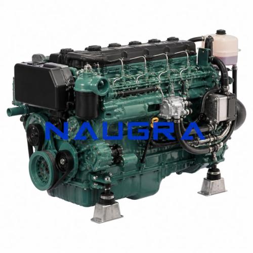 Marine Inboard Diesel Engine, 6 Cylinder, with Closed Cooling Circuit
