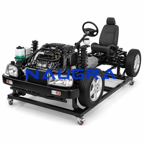Turbo Diesel Engine Chassis Trainer with Front-Wheel Drive and Lighting System