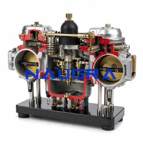 Carburetor Cut-Away, Horizontal Twin