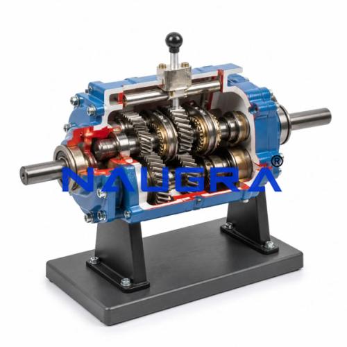 Gear Box 3 Speed & Reverse Gear Engineering Training Model for engineering schools