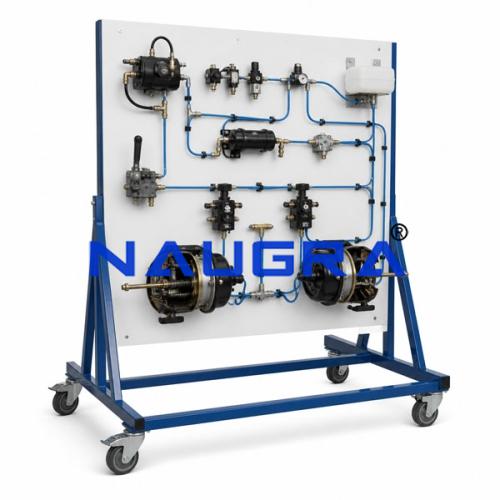Compressed Air Braking System Panel, with Double Spring Brakes (On Stand with Wheels)