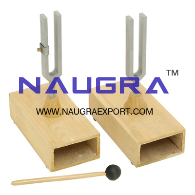 Tuning Fork Pair on box (Beats Apparatus) for Physics Lab