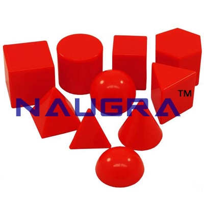 Geometric Shapes (Plastic 3D) for Maths Lab